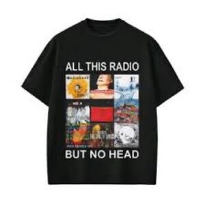 Radiohead All This Radio But No Head Graphic T-Shirt Size XL New